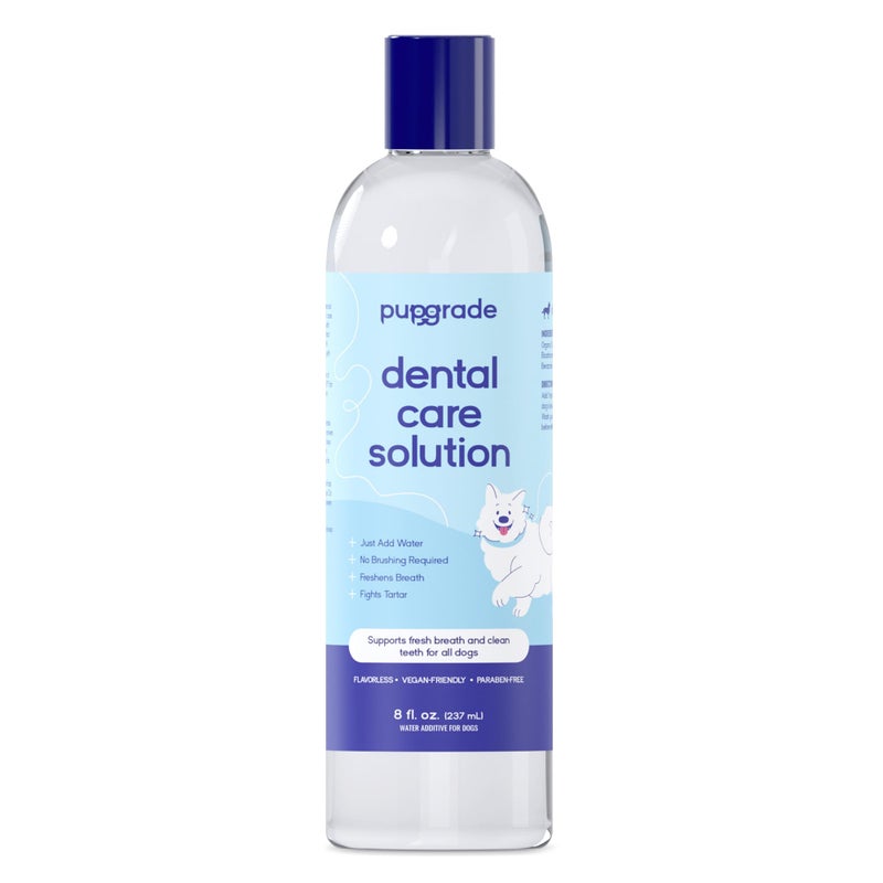 PupGrade Dental Care Water Additive Solution Advanced Oral Care for Dogs Dental Rinse for Fresh Breath to Fight Against Bad Breath Plaque and Tartar