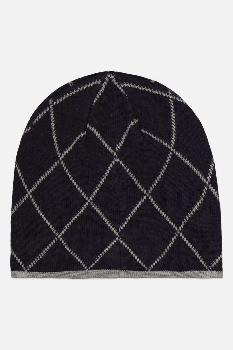 Van Heusen Men Knitted Beanie, Navy Combo - Image 2