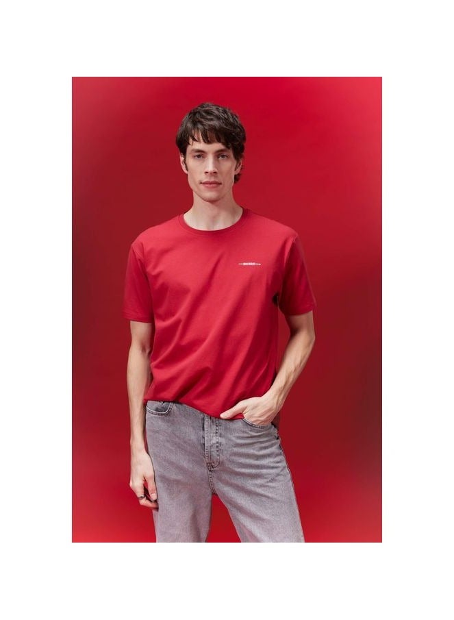 DeFacto Regular Fit Crew Neck Printed T-Shirt  - Image 1