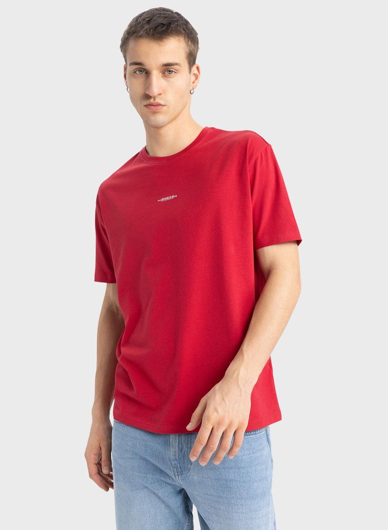 DeFacto Regular Fit Crew Neck Printed T-Shirt  - Image 3