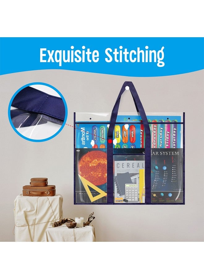 SpriteGru 2 Pack Bulletin Board Poster Art PVC Storage Pocket Chart with Accessories’ Pocket (30.5" x 24.8") - Image 4