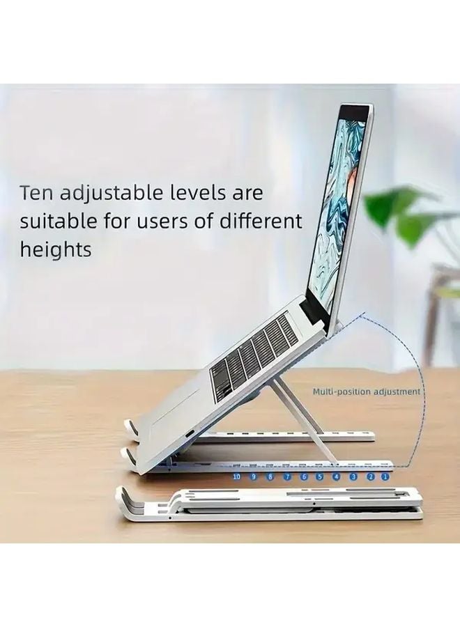 Black Laptop Stand Foldable Adjustable Heat Sink Base For All Notebooks ABS Material - Image 5