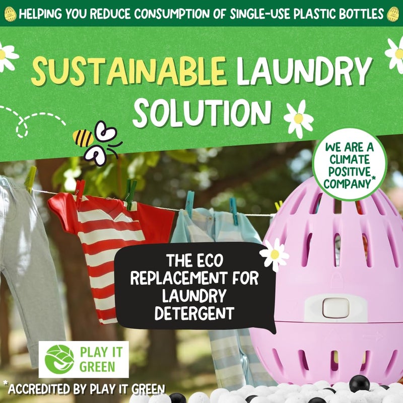 Ecoegg Laundry Egg â€“ Spring Blossom | 70 Loads Refillable Laundry Detergent | Non-Bio, Hypoallergenic, Eco-Friendly, Great for Sensitive Skin - Image 5