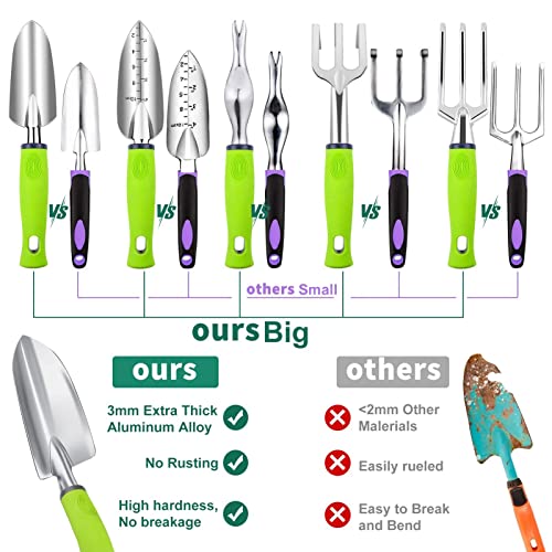 WEPSEN 84 PCS Garden Tools Set,10pcs Succulent Tools Set Included 6pcs Large Heavy Duty Aluminum Gardening Hand Tools 12.5IN with Garden Tool Bag,Gloves Sprayer etc.Gardening Gifts for Men Women Garden Gifts - Image 2