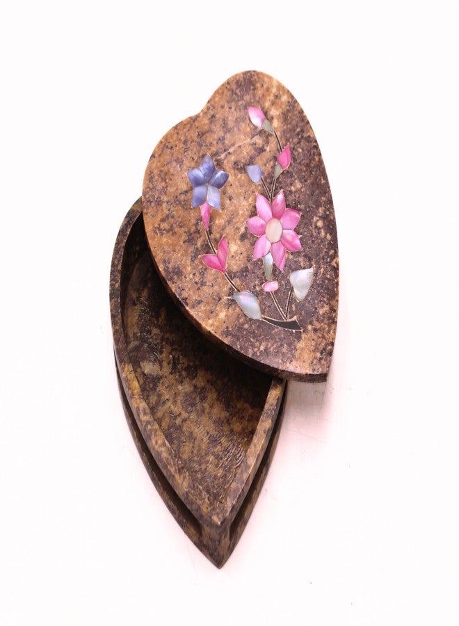 SANDSTERS VR SOURCING Handcrafted Heart Shape Marble Trinket Box Carving Work Utility Box|Jewelry Box| Jewelry Organiser for Home Decor - Image 5