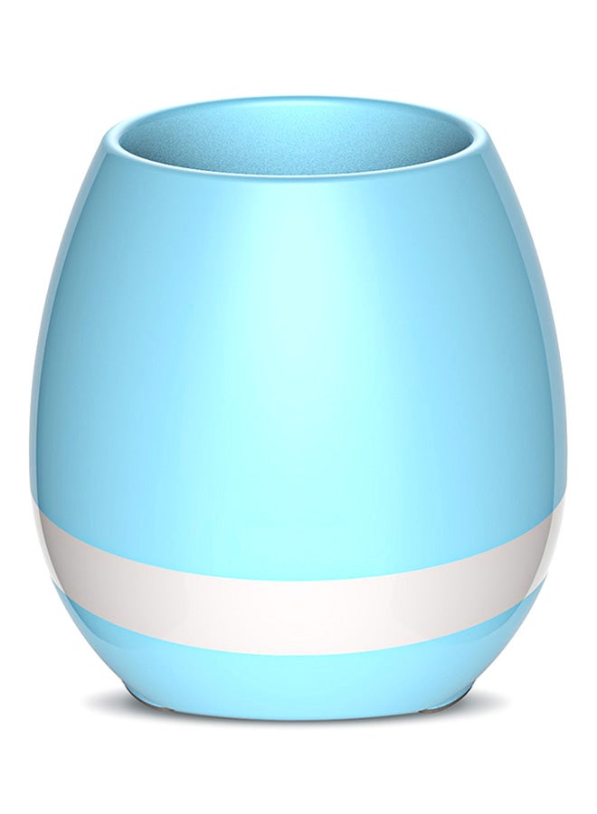 Loquat Smart Mini Wireless Music Flowerpot Touch Plant Piano LED Colorful Lamp Bluetooth Speaker Blue