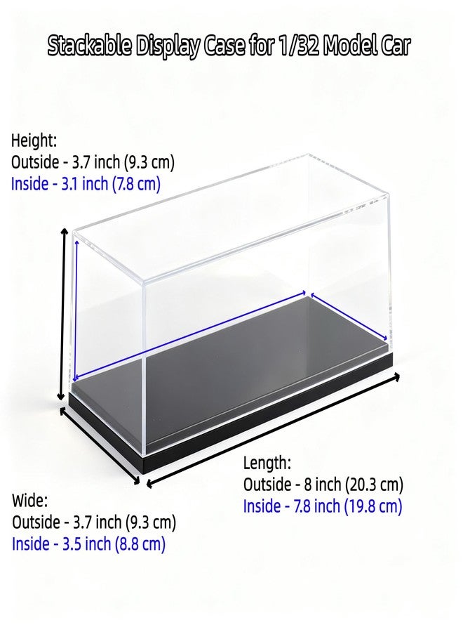 SVENJBB Model Car Display Case, 1:32 Scale Acrylic Display Box for Cars, Stackable Dustproof Storage Boxes for Collectibles, Figures and Memorabilia, 8 x 3.7 x 3.7 inch - Image 2