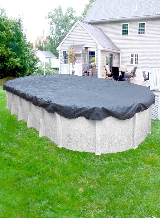 Robelle 15 x 21 ft Blue Winter Oval Pool Cover for Above Ground Pools, 3 ft Overlap (18 x 24 ft Cover Size), Solid 7 x 7 Scrim, 2.2 oz/yd2, 8-Year Warranty, Style: 461521A - Image 2