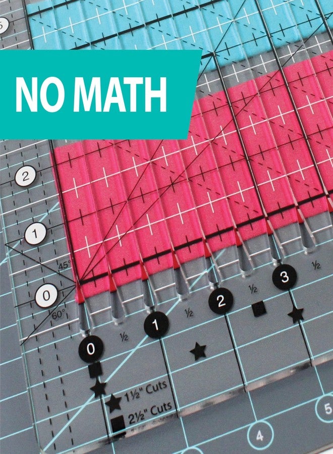 Creative Grids Stripology XL Slotted Quilting Ruler - CGRGE1XL – Made in USA, 17-3/4in x 22in, Non-Slip Grip Extra Large Acrylic Fabric Strip Cutting, Sewing, Crafting, Patchwork Ruler & Template - Image 5