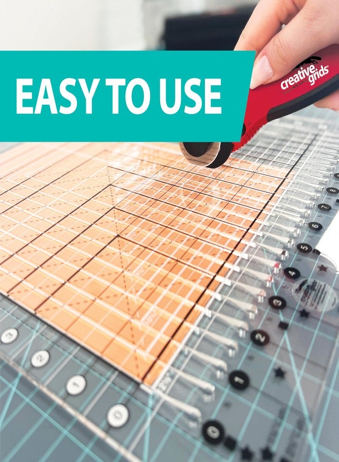 Creative Grids Stripology XL Slotted Quilting Ruler - CGRGE1XL – Made in USA, 17-3/4in x 22in, Non-Slip Grip Extra Large Acrylic Fabric Strip Cutting, Sewing, Crafting, Patchwork Ruler & Template - Image 4