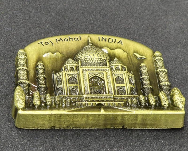 DT DECTONE Regular Metal Fridge Magnet, Taj Mahal India 3D Metal Magnet for Fridge, Study Table, Office Desk, Premium Gift, Best Home Dcor Item for Travel Enthusiasts, Handmade Crafted Magnet-TM1 - Image 2