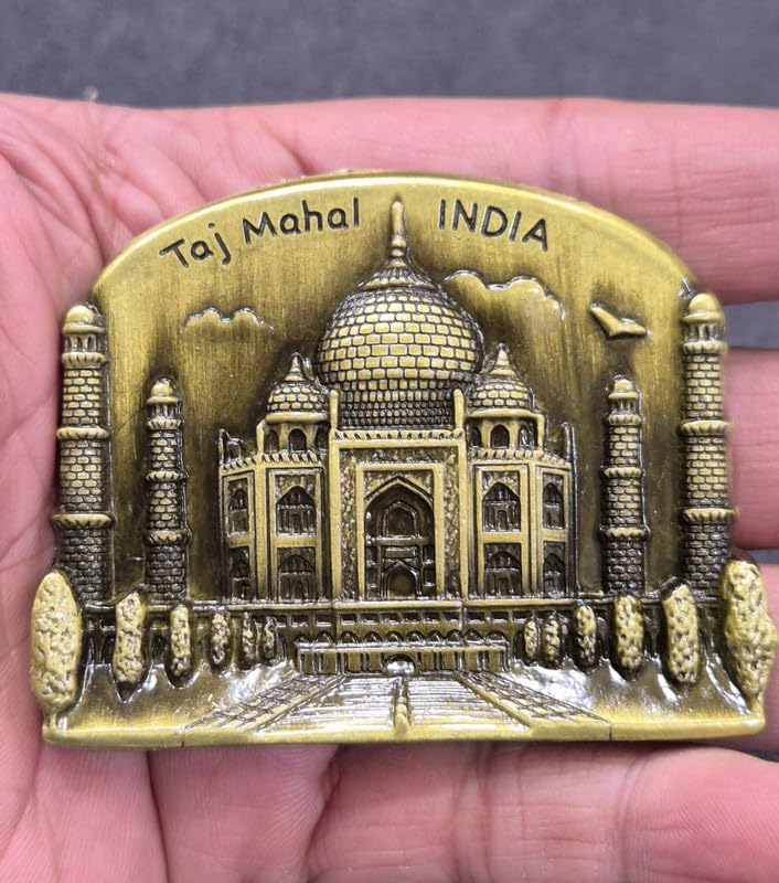 DT DECTONE Regular Metal Fridge Magnet, Taj Mahal India 3D Metal Magnet for Fridge, Study Table, Office Desk, Premium Gift, Best Home Dcor Item for Travel Enthusiasts, Handmade Crafted Magnet-TM1 - Image 4