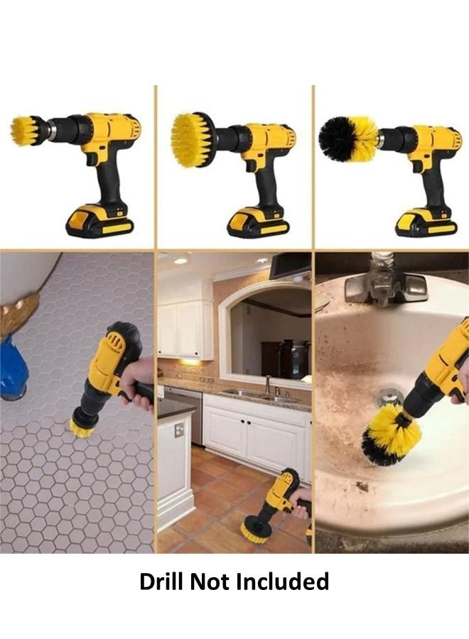We Happy 4PCS Drill Brush All Purpose Cleaner Scrubbing Brushes Set, Multi Purpose Cleaning Brushes for Bathroom Surface Automobile Kitchen  - Image 2