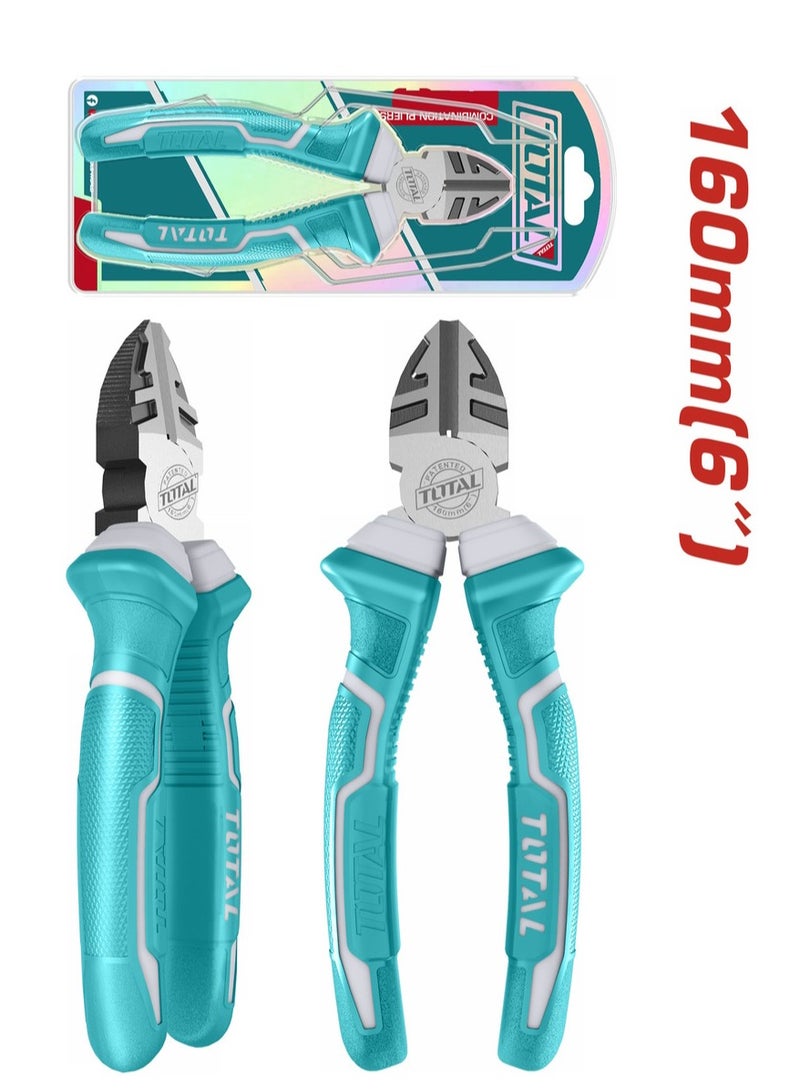 TOTAL Total 160mm Diagonal Cutting Pliers - 6-Inch Precision Tool with Anti-Rust Coating and Ergonomic Two-Color Handle  - Image 1
