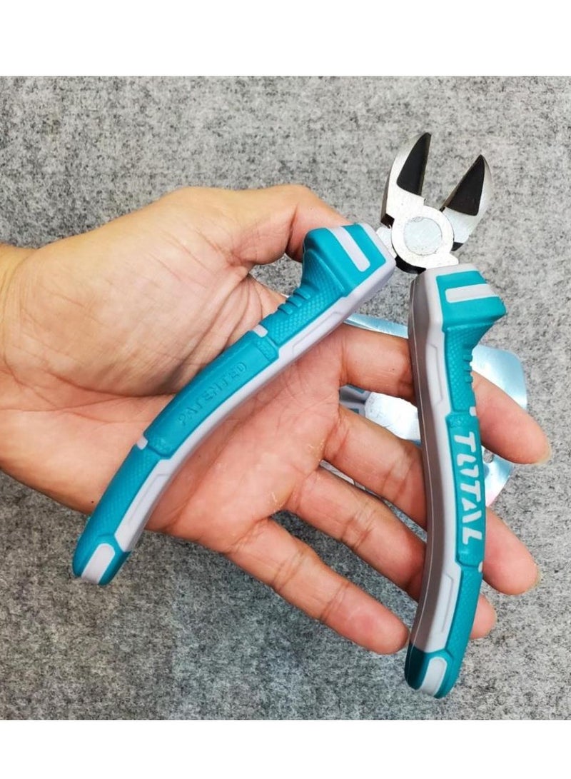 TOTAL Total 160mm Diagonal Cutting Pliers - 6-Inch Precision Tool with Anti-Rust Coating and Ergonomic Two-Color Handle  - Image 3