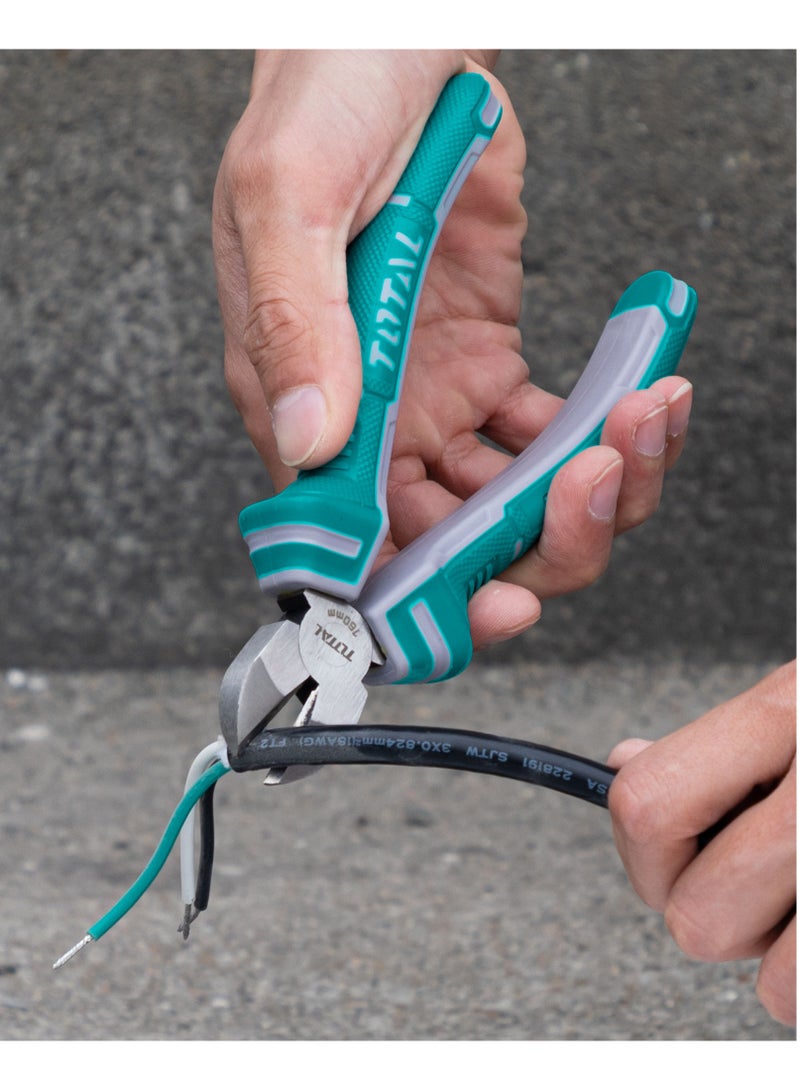 TOTAL Total 160mm Diagonal Cutting Pliers - 6-Inch Precision Tool with Anti-Rust Coating and Ergonomic Two-Color Handle  - Image 5