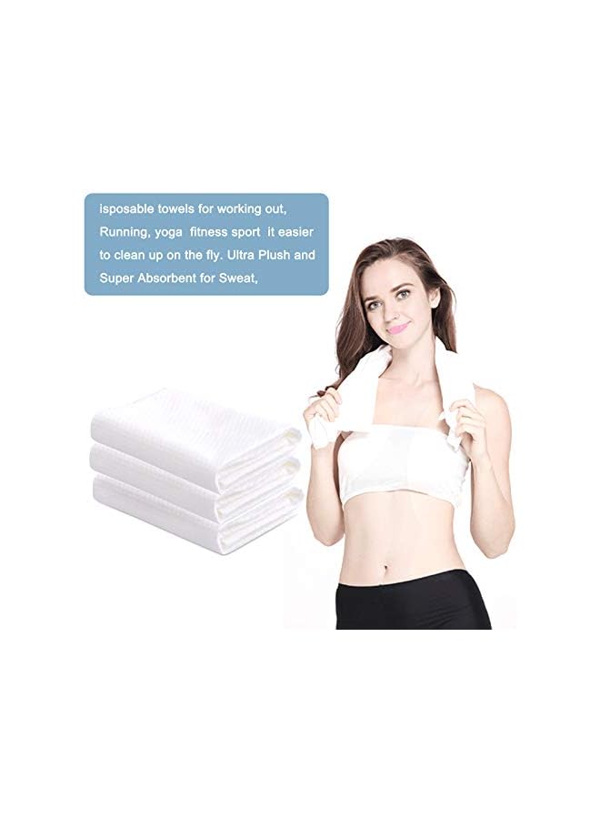 The Bros Disposable Bath Towels?white Disposable Guest Towels for Bathroom?50 Count?health and Safety ?spa and Salon Quality Softness? Hair Face Body Use?towels for Bathroom? Large Size:25.6IN11.8IN - Image 3