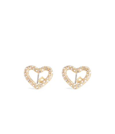 كوتش Signature Pavé Heart Stud Earrings