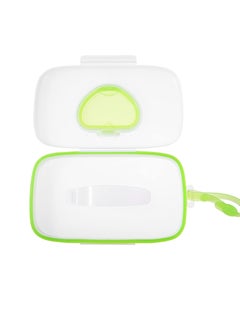 KASTWAVE Baby Wipe Dispenser, Portable Refillable Wipe Case, Reusable Travel Wet Wipe Pouch for Travel-Pouch Carries (Green)  - Image 2