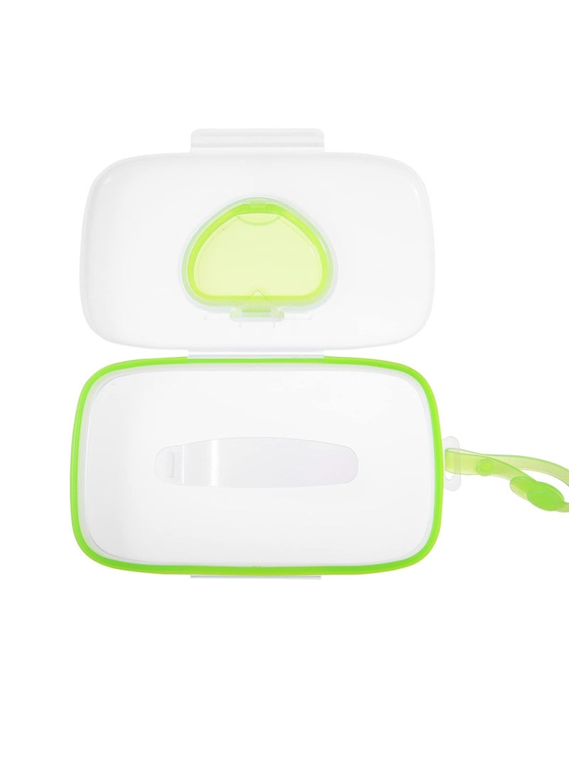 KASTWAVE Baby Wipe Dispenser, Portable Refillable Wipe Case, Reusable Travel Wet Wipe Pouch for Travel-Pouch Carries (Green)  - Image 2