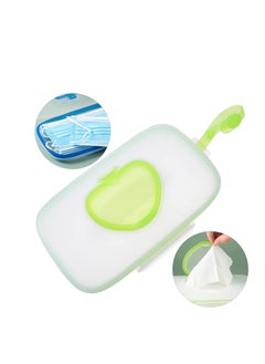 KASTWAVE Baby Wipe Dispenser, Portable Refillable Wipe Case, Reusable Travel Wet Wipe Pouch for Travel-Pouch Carries (Green)  - Image 3