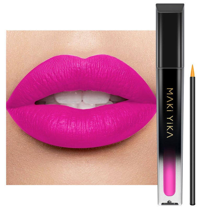 MAKI YIKA Hot Pink Lipstick for Women Color Stay Long Lasting Lipsticks No Smudge Matte Liquid Lipstick Transferproof CrueltyFree Lip Color Pink Soul