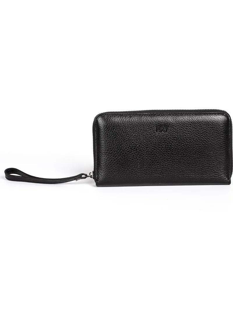 Hky Leather Men's Portfolio with Phone Compartment