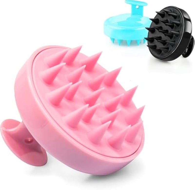 shampoo Massager Brush Scalp Exfoliator for Dandruff Removal Waterproof Shower Scalp Scrubber Tool for Hair Growth long Silicone Bristles Easily Reach -multicolor - Image 1