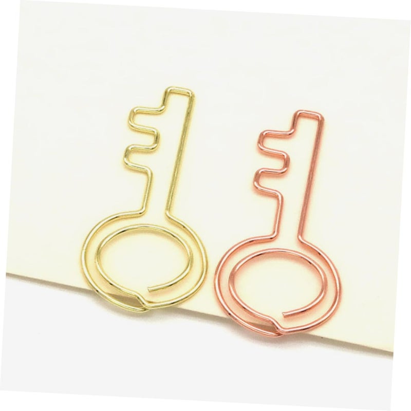 Key Shaped Metal Paper Clips 20pcs Colorful Bookmarks For Office School Organization - Image 4