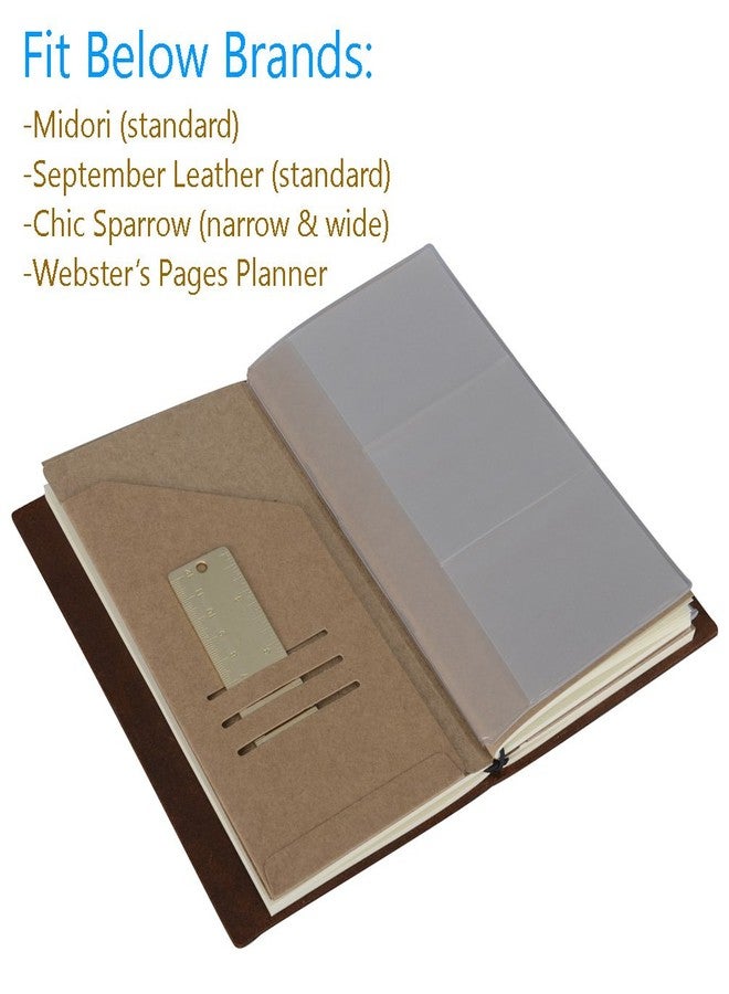 newestor Kraft File Folder + Zipper Pouch & Card Sleeve Travel Accessories Kit for Standard Size Travelers Notebook, 4.25"x8.25" - Image 4