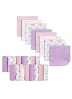 softan Baby Washcloths, 24Pack Baby Wash Cloths Extra Soft & Ultra Absorbent, Baby Towels And Washcloths Face Towel Unisex For Boys Girls Face & Body, Washclothes Gentle On Sensitive Skin, 9''X 9''  - Image 1