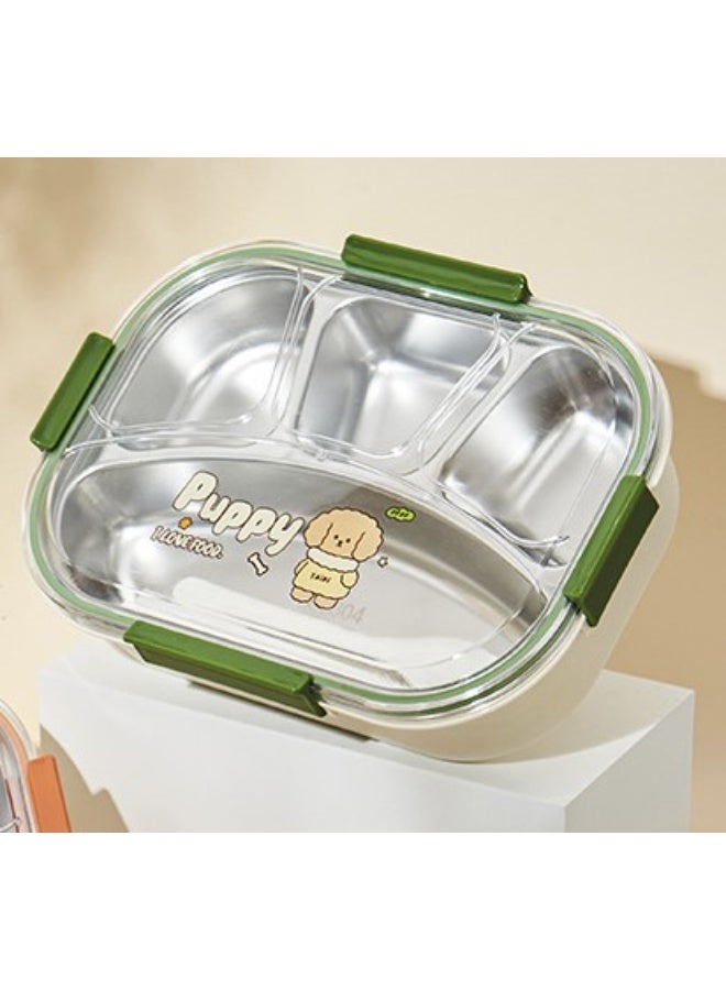 NEW ERA New Bear Family 2-Grid Stainless Steel Lunch Box - 800ml - Image 1