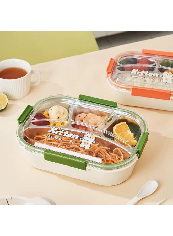 NEW ERA New Bear Family 2-Grid Stainless Steel Lunch Box - 800ml - Image 4