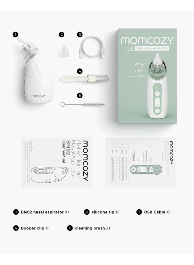 مام كوزي Momcozy شفاط أنف الأطفال الكهربائي 3 مستويات شفط قوي قابل للشحن محمول هادئ وخالي من BPA للمواليد والرضع - Image 3