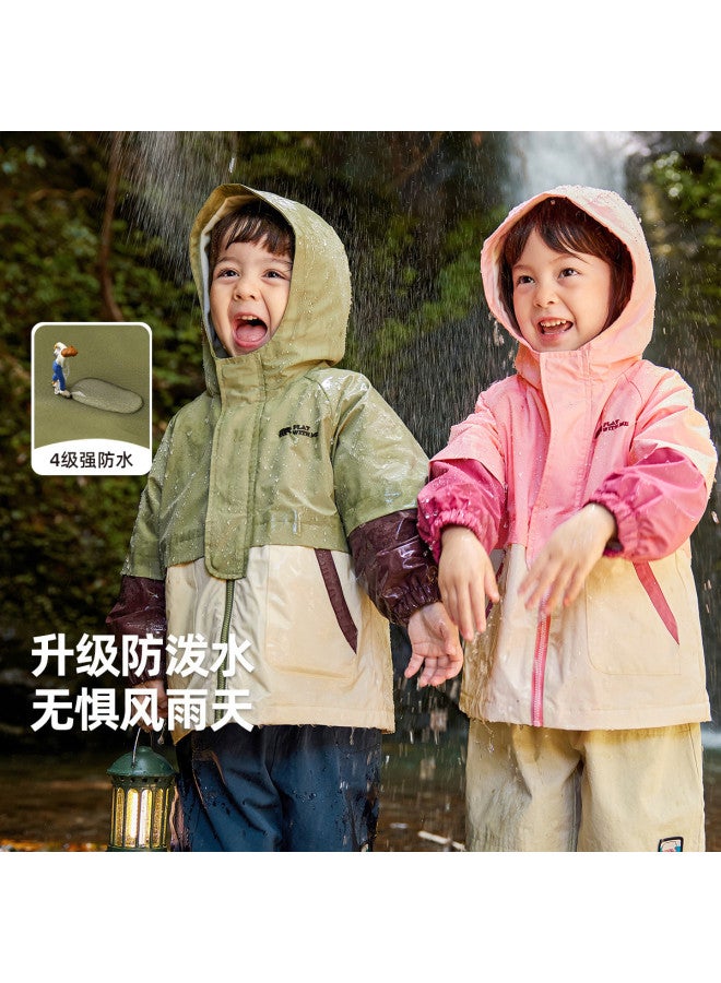 Doodle Home kids' Waterproof Windbreaker - Autumn Outdoor Jacket For Boys & Girls, Softshell Camping Coat - Image 4
