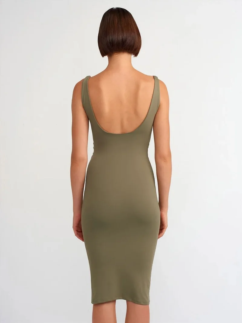 ديلفين Dilvin Sleeveless Bodycon Midi Dress