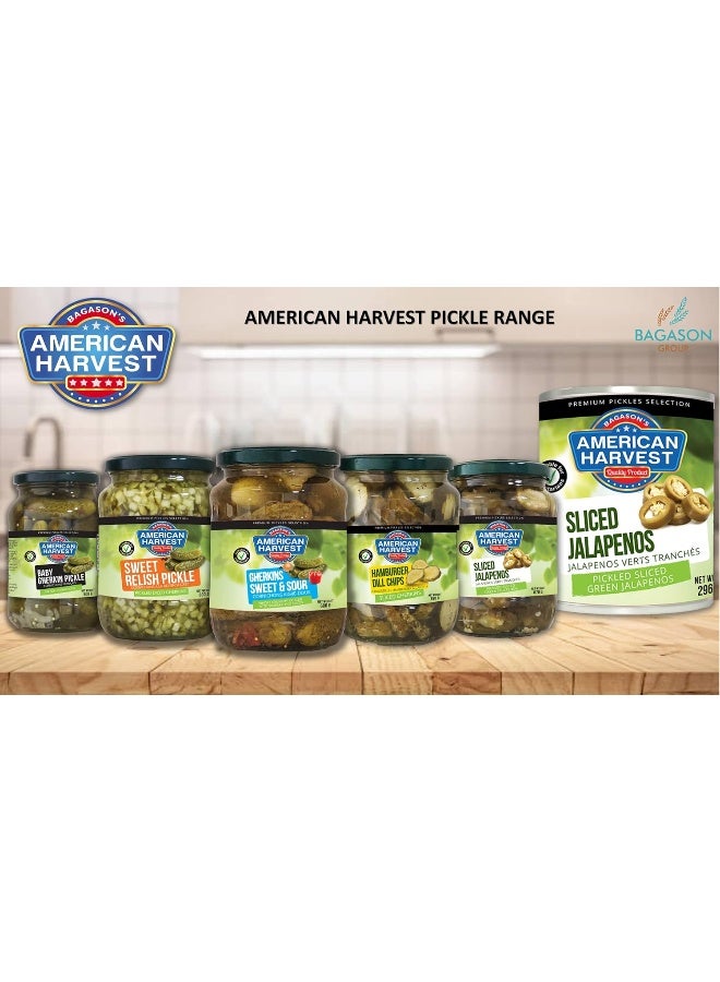 American Harvest Hamburger Dill Chips | Sliced Gherkins | 710 g - Image 4
