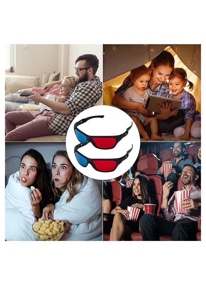 Red And Blue 3D Glasses, 3D Stereoscopic Glasses, ABS Non-Flashing 3D Glasses. (Red + Blue) - Image 3