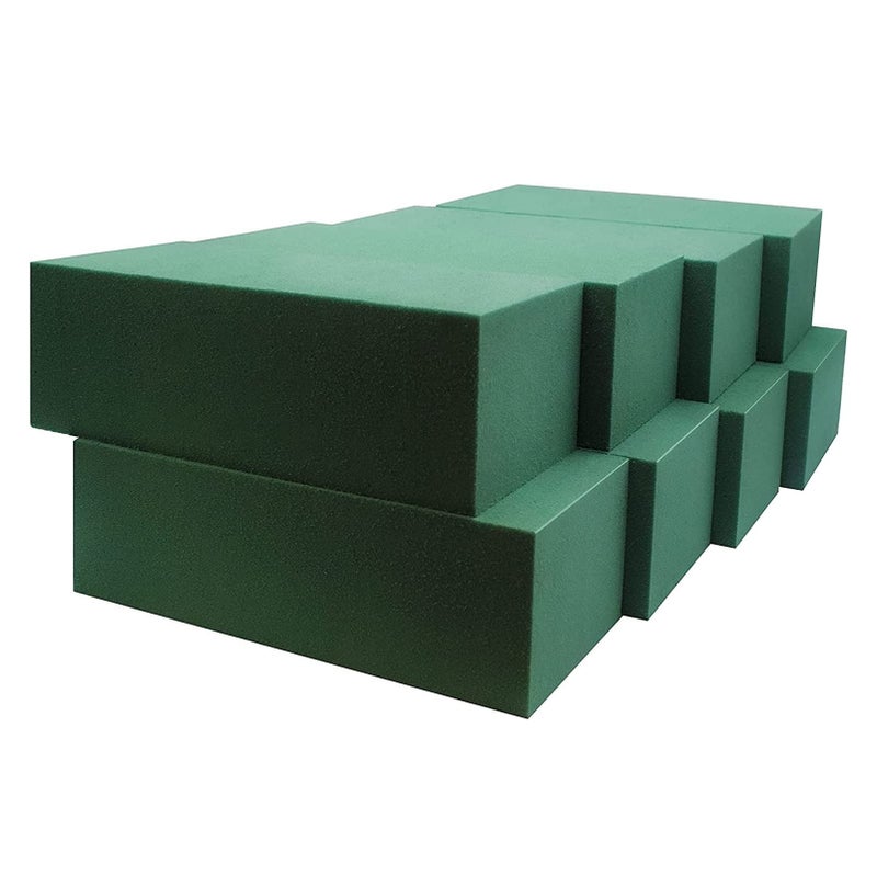 FLOFARE Pack of 8, Dry and Wet Floral Foam Blocks for Fresh and Artificial Flowers, Each (7.8â€ L x 3.5â€ W x 2.4â€ H), for Wedding, Birthdays, Home, Office and Garden Decorations - Image 1