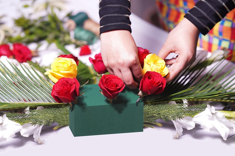FLOFARE Pack of 8, Dry and Wet Floral Foam Blocks for Fresh and Artificial Flowers, Each (7.8â€ L x 3.5â€ W x 2.4â€ H), for Wedding, Birthdays, Home, Office and Garden Decorations - Image 4