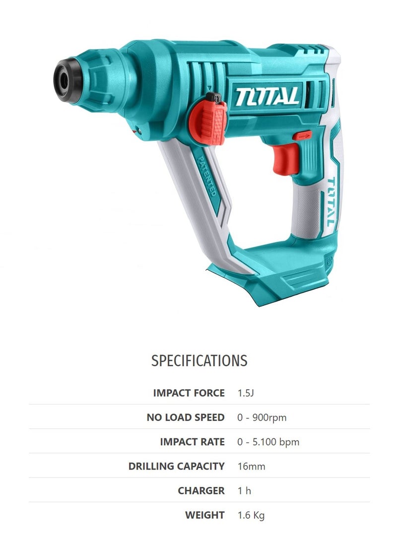 TOTAL - Total Lithium-Ion Cordless Drill Combo Kit 20V with Total 20V Cordless Drill and Total 20V Cordless Rotary Hammer - Image 1