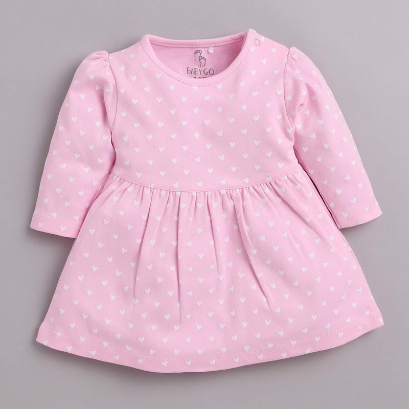 BABY GO Full Sleeve A-Line Frocks for Baby Girls - Pack of 2 (0-3 Months) - Image 5