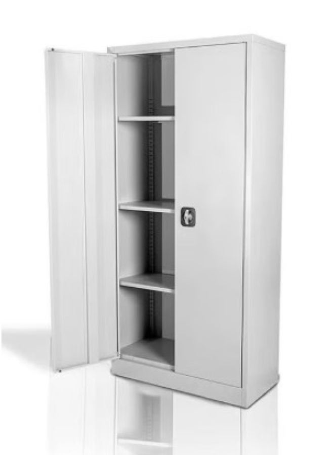MAF furniture MAF Steel Storage Cabinet, Metal Office Filing Cabinet with Key Lock, 4 Adjustable Shelves, Grey - Image 4