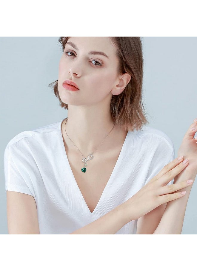TOUPOP - Stethoscope Necklace For Women With Heart Crystal S925 Sterling Silver Nursing Themed Jewelry Gifts For Doctor Nurse Medical Student Graduation Nurse Week Birthday Sterling Silver Crystal - Image 1