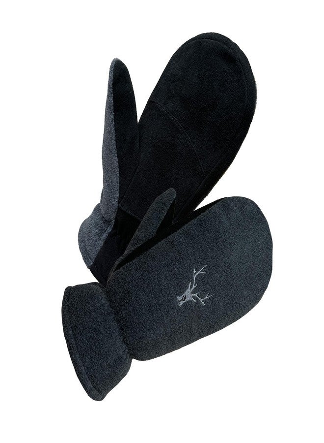 SKYDEER Mittens for Men and Women, Upgraded Deerskin Suede Leather, C100G 3M Thinsulate Insulation, Thermal Polar Fleece, Gloves for Cold Weather (SD5172M/L) - Image 1