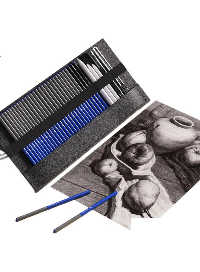 Phoenix Art Supplies Sketching Set 85 Pieces, Sketching Pencils Drawing Tools, Charcoal Pencils, Pencil Case, 2H 2B 16B, Beginner Practice Sketching Pencil Set Sks7800D Art Sketching - Image 3