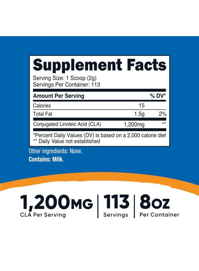 مسحوق Nutricost CLA (حمض اللينوليك المترافق) 8 أونصة (227 جم) - مكمل CLA خالٍ من الجلوتين وخالٍ من الكائنات المعدلة وراثيًا - Image 2