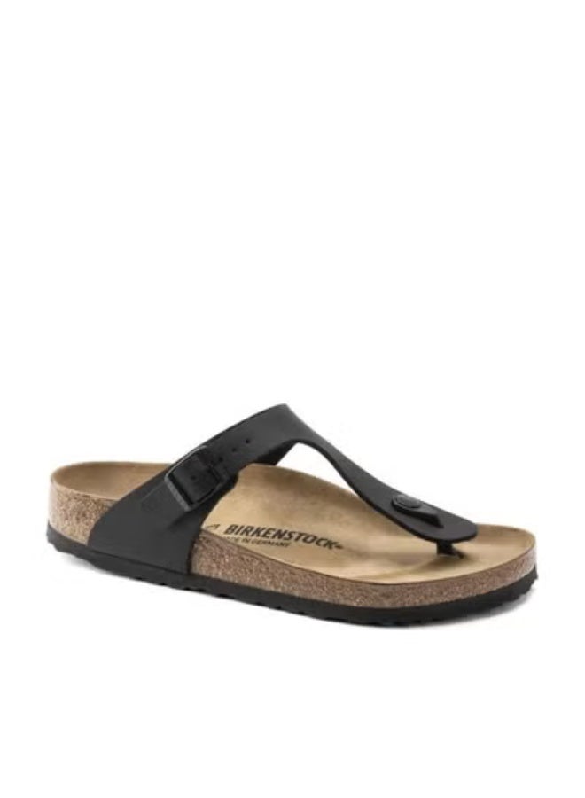 BIRKENSTOCK Birko-Flor -Black flip-flops with a black logo - Image 1
