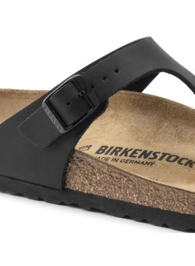BIRKENSTOCK Birko-Flor -Black flip-flops with a black logo - Image 2