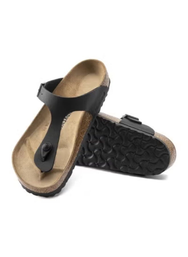 BIRKENSTOCK Birko-Flor -Black flip-flops with a black logo - Image 5